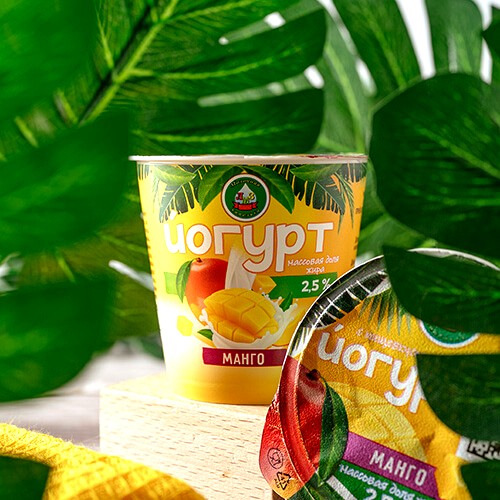Йогурт с пищевкусовым компонентом  Манго